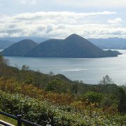 サイロ展望台からの洞爺湖の眺め