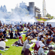 池田ワイン祭り会場