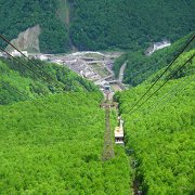 新緑のロープウェイ 新緑のロープウェイ