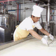 富良野チーズ工房のチーズ製造室 富良野チーズ工房のチーズ製造室