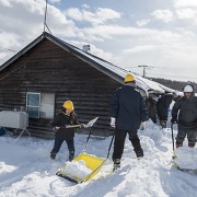 美流渡地区 雪はねの様子