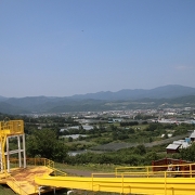 フルーツパークにきにあるジャンボ滑り台からの景色 フルーツパークにきにあるジャンボ滑り台からの景色