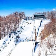 冬の大倉山スキージャンプ場