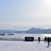 サイロ展望台から望む冬の洞爺湖