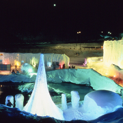 層雲峡氷瀑まつりのライトアップ 層雲峡氷瀑まつりのライトアップ